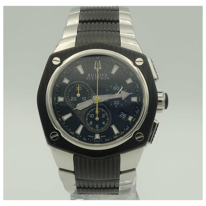 Front view of Bulova Accutron Corvara Men's Swiss Quartz (Battery-Powered) Watch 65B123-SDV