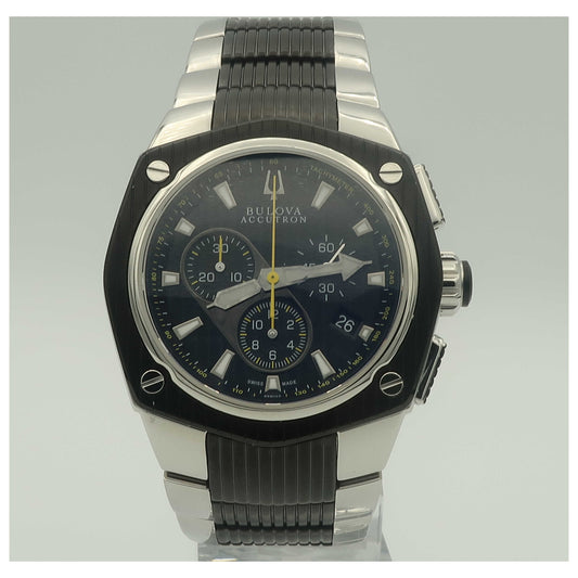 Front view of Bulova Accutron Corvara Men's Swiss Quartz (Battery-Powered) Watch 65B123-SDV