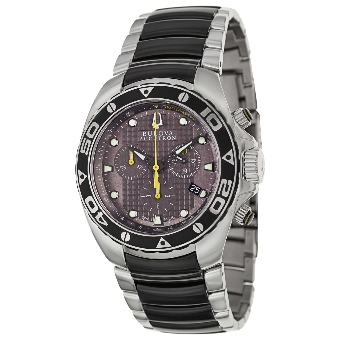 Front view of Bulova Accutron Curacao Men's Swiss Quartz (Battery-Powered) Watch 65B138