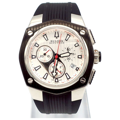 Front view of Bulova Accutron Corvara Men's Swiss Quartz (Battery-Powered) Watch 65B140-SDBV