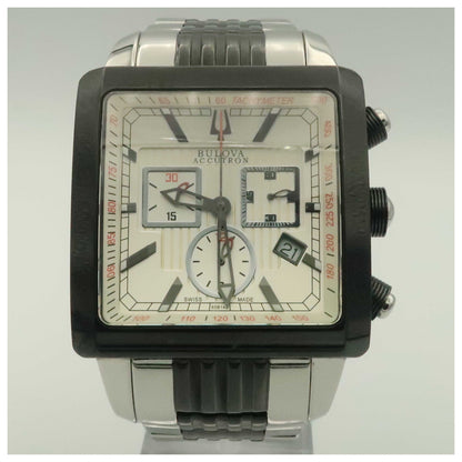 Front view of Bulova Accutron Masella Men's Swiss Quartz (Battery-Powered) Watch 65B143-PO2