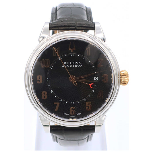 Front view of Bulova Accutron Gemini Men's Automatic Watch 65B145-SDB