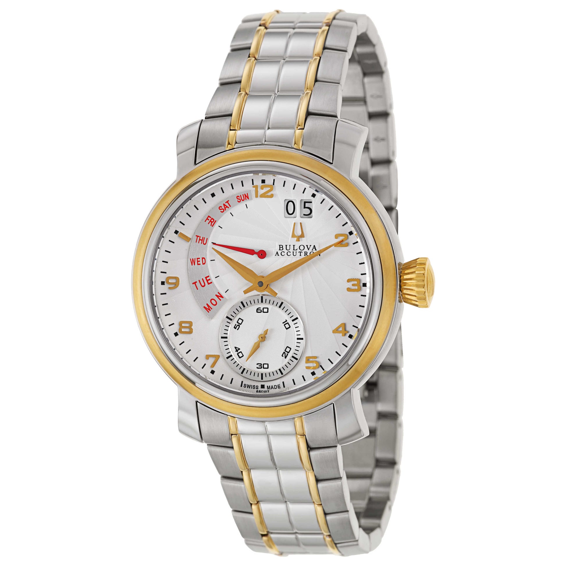 Front view of Bulova Accutron Amerigo Men's Swiss Quartz (Battery-Powered) Watch 65C107