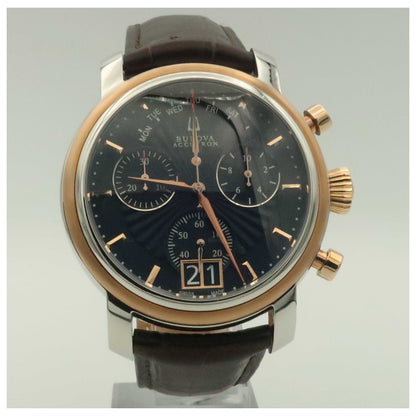 Front view of Bulova Accutron Amerigo Men's Swiss Quartz (Battery-Powered) Watch 65C109-SDV