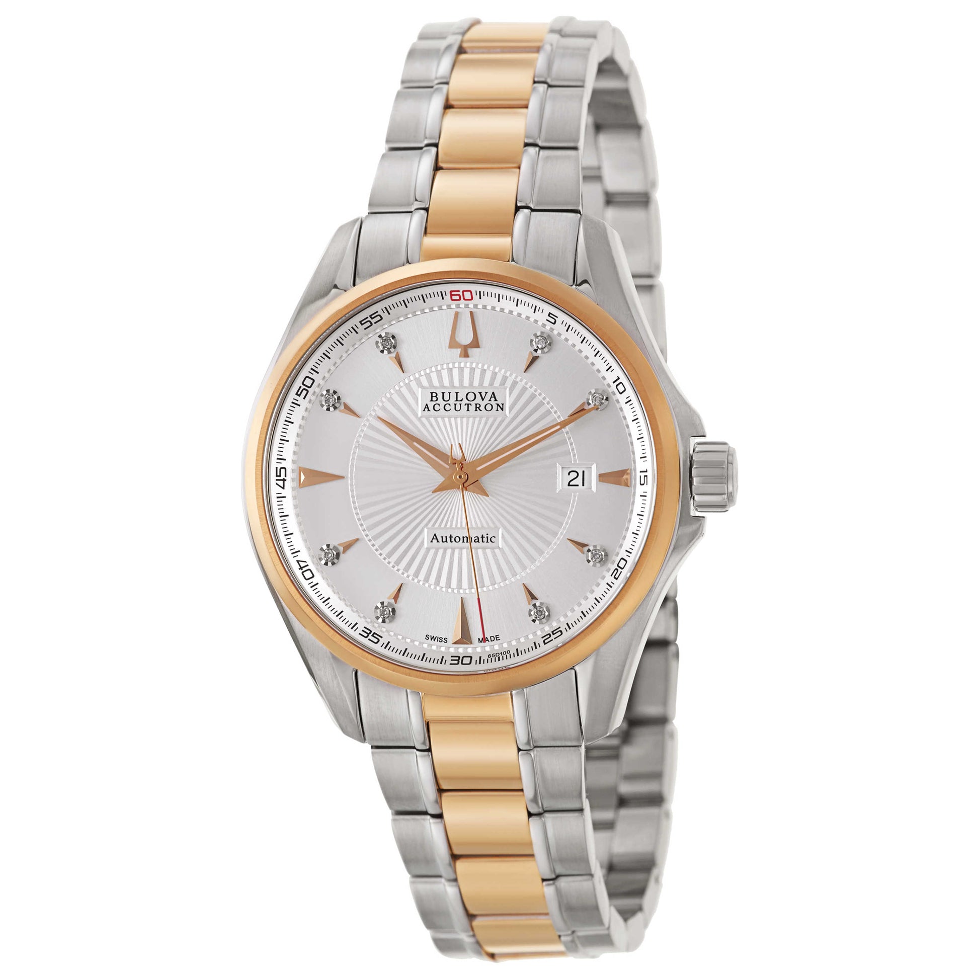 Front view of Bulova Accutron Brussels Men's Automatic Watch 65D101