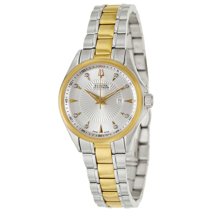 Front view of Bulova Accutron Brussels Women's Swiss Quartz (Battery-Powered) Watch 65P107