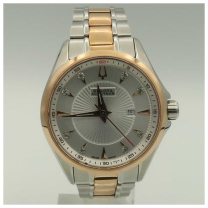 Front view of Bulova Accutron Brussels Women's Swiss Quartz (Battery-Powered) Watch 65P108-PO