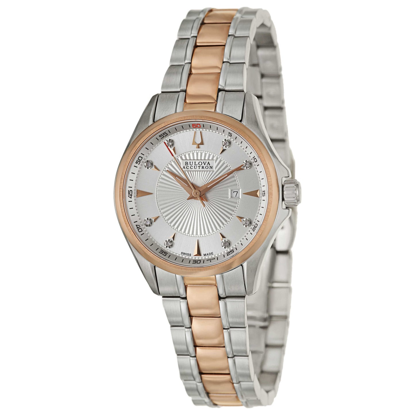 Front view of Bulova Accutron Brussels Women's Swiss Quartz (Battery-Powered) Watch 65P108