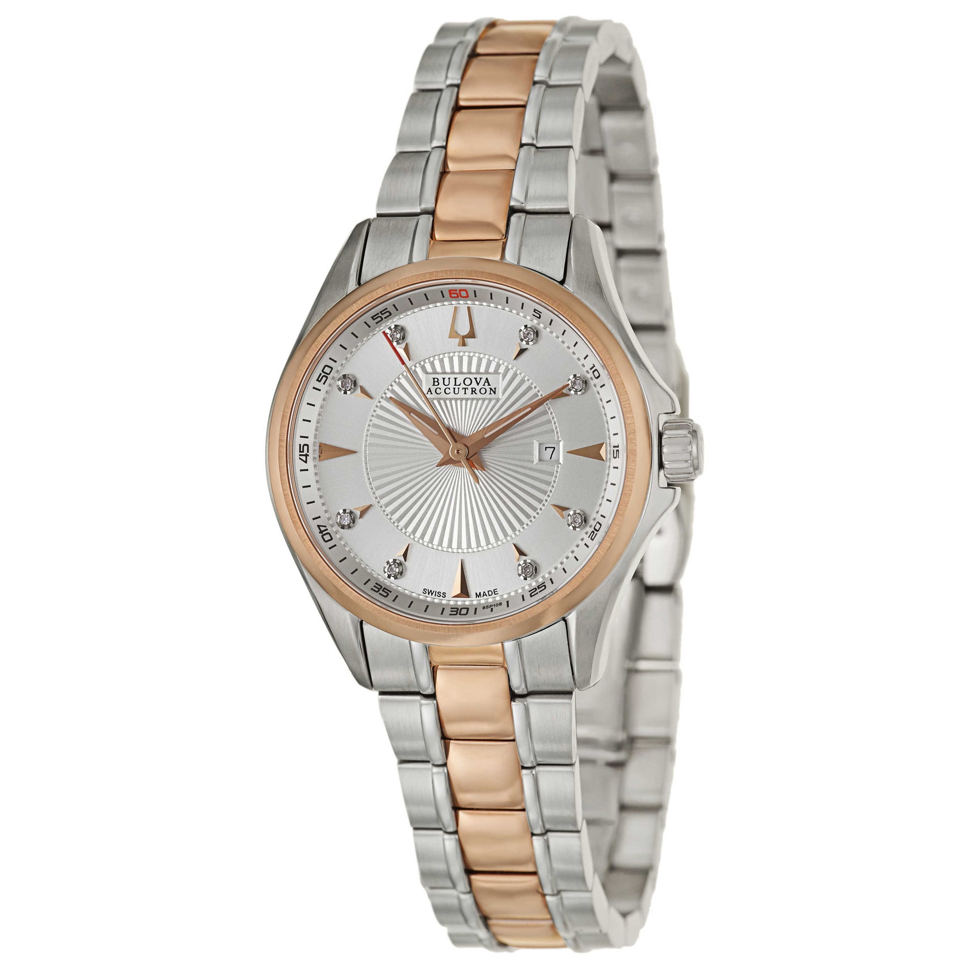 Front view of Bulova Accutron Brussels Women's Swiss Quartz (Battery-Powered) Watch 65P108