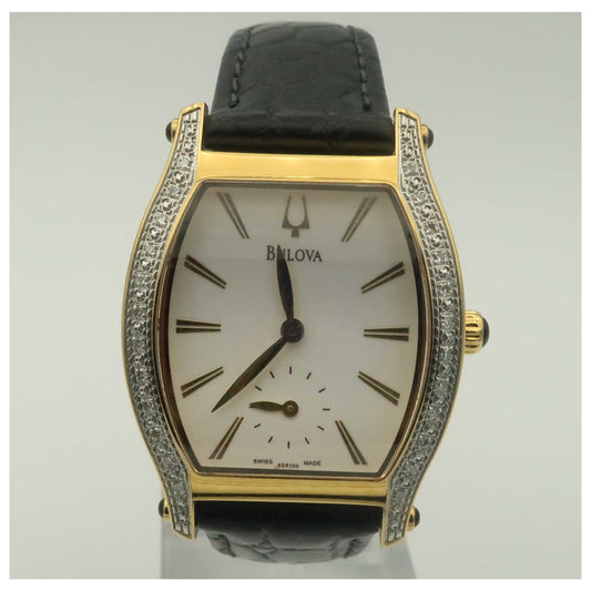 Front view of Bulova Diamonds Women's Swiss Quartz (Battery-Powered) Watch 65R100-PO