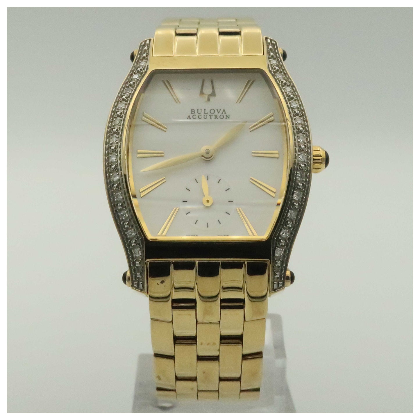 Front view of Bulova Accutron Saleya Women's Swiss Quartz (Battery-Powered) Watch 65R101-PO2