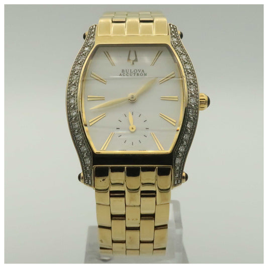 Front view of Bulova Accutron Saleya Women's Swiss Quartz (Battery-Powered) Watch 65R101-PO2