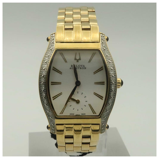 Front view of Bulova Accutron Saleya Women's Swiss Quartz (Battery-Powered) Watch 65R101-PO