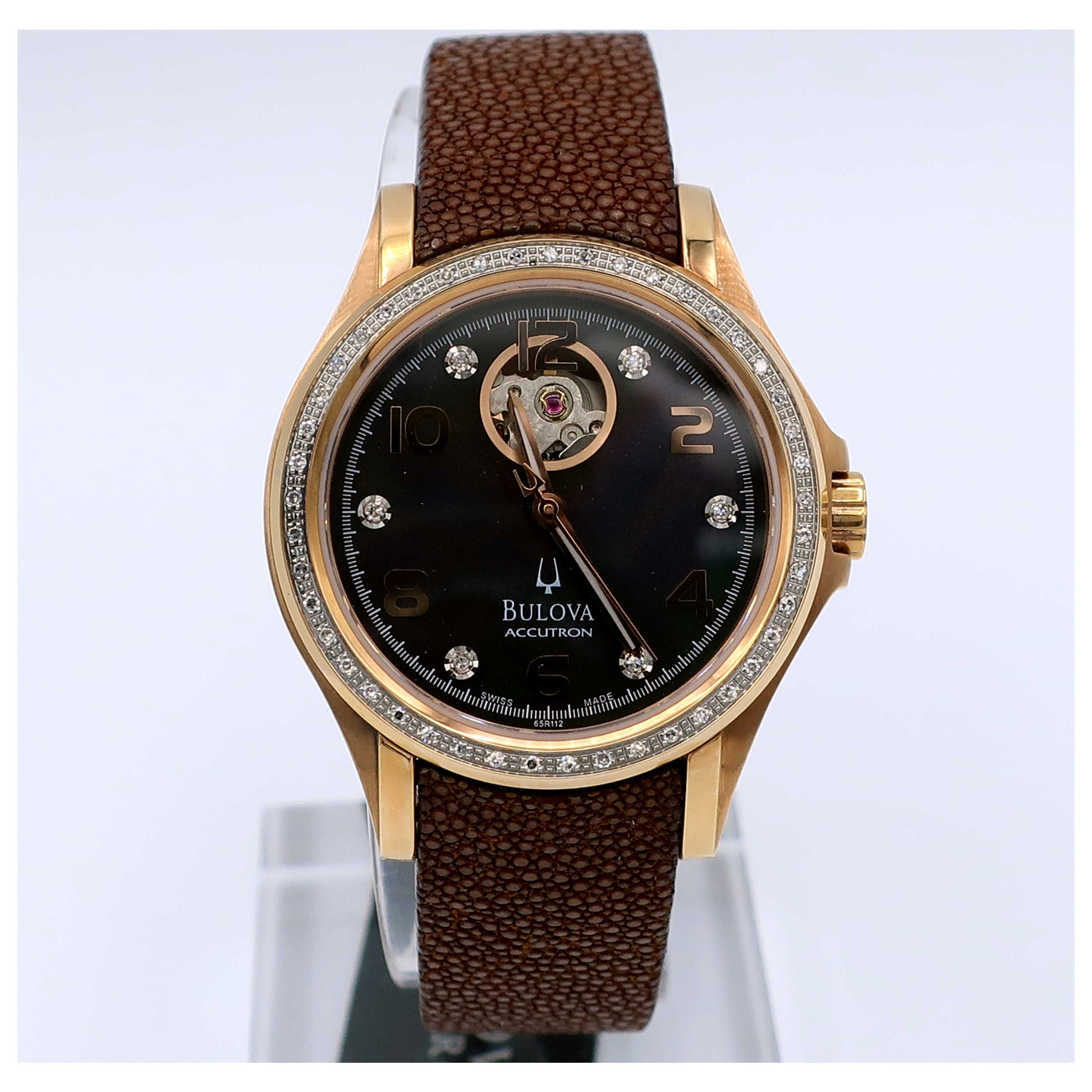 Front view of Bulova Accutron Kirkwood Women's Automatic Watch 65R112-SDBV