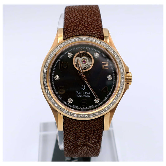 Front view of Bulova Accutron Kirkwood Women's Automatic Watch 65R112-SDBV