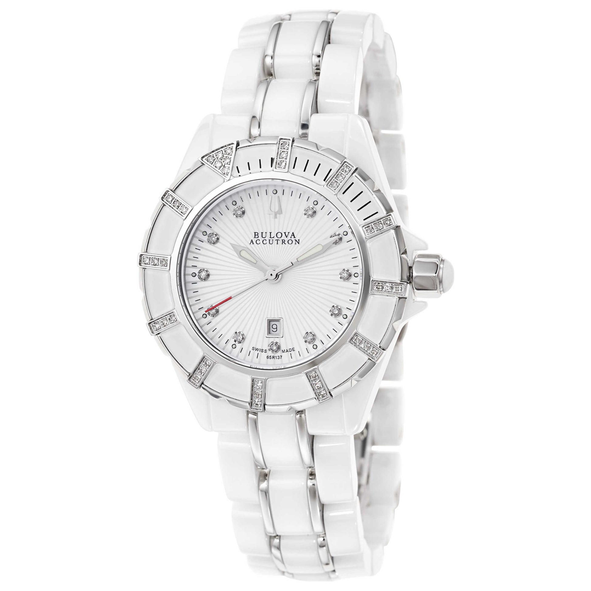 Front view of Bulova Accutron Mirador Women's Swiss Quartz (Battery-Powered) Watch 65R137