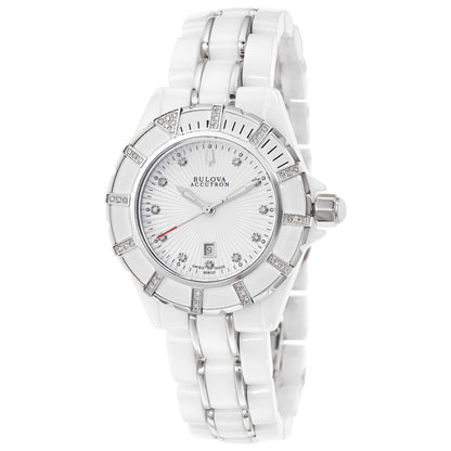 Front view of Bulova Accutron Mirador Women's Swiss Quartz (Battery-Powered) Watch 65R137