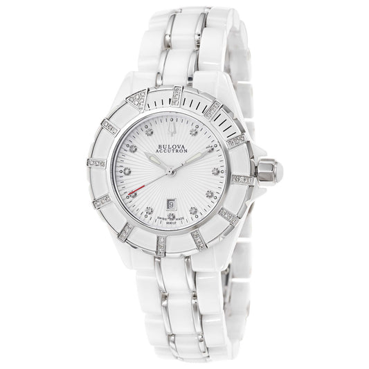 Front view of Bulova Accutron Mirador Women's Swiss Quartz (Battery-Powered) Watch 65R137