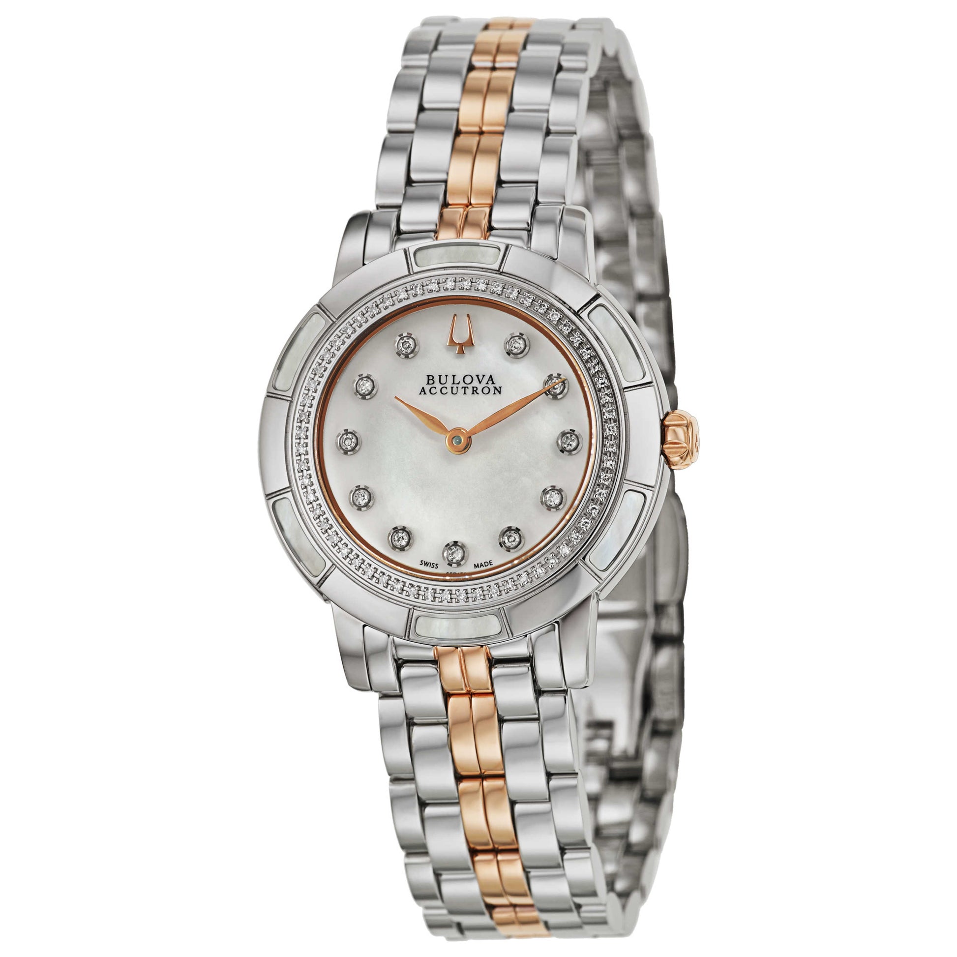 Front view of Bulova Accutron Pemberton Women's Swiss Quartz (Battery-Powered) Watch 65R151