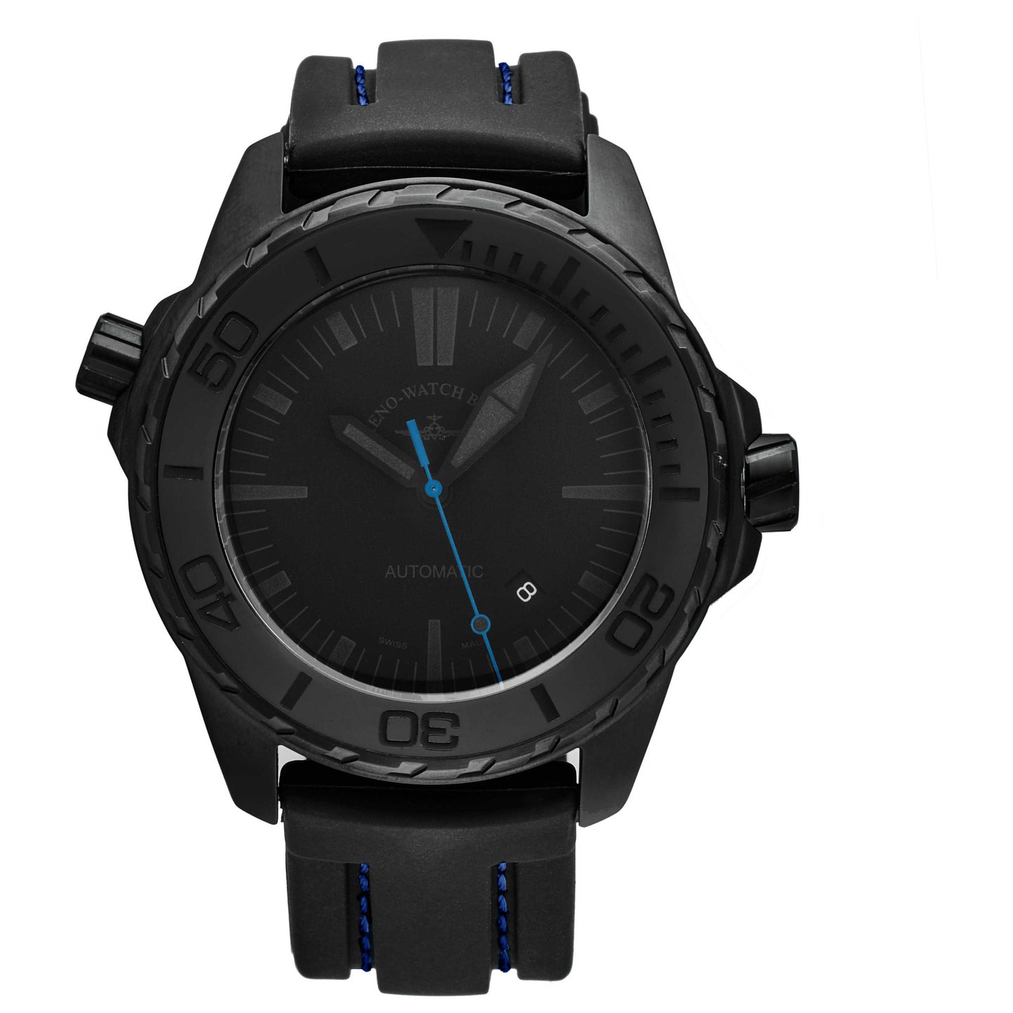 Front view of Zeno Divers Men's Automatic Watch 6603-BK-I14
