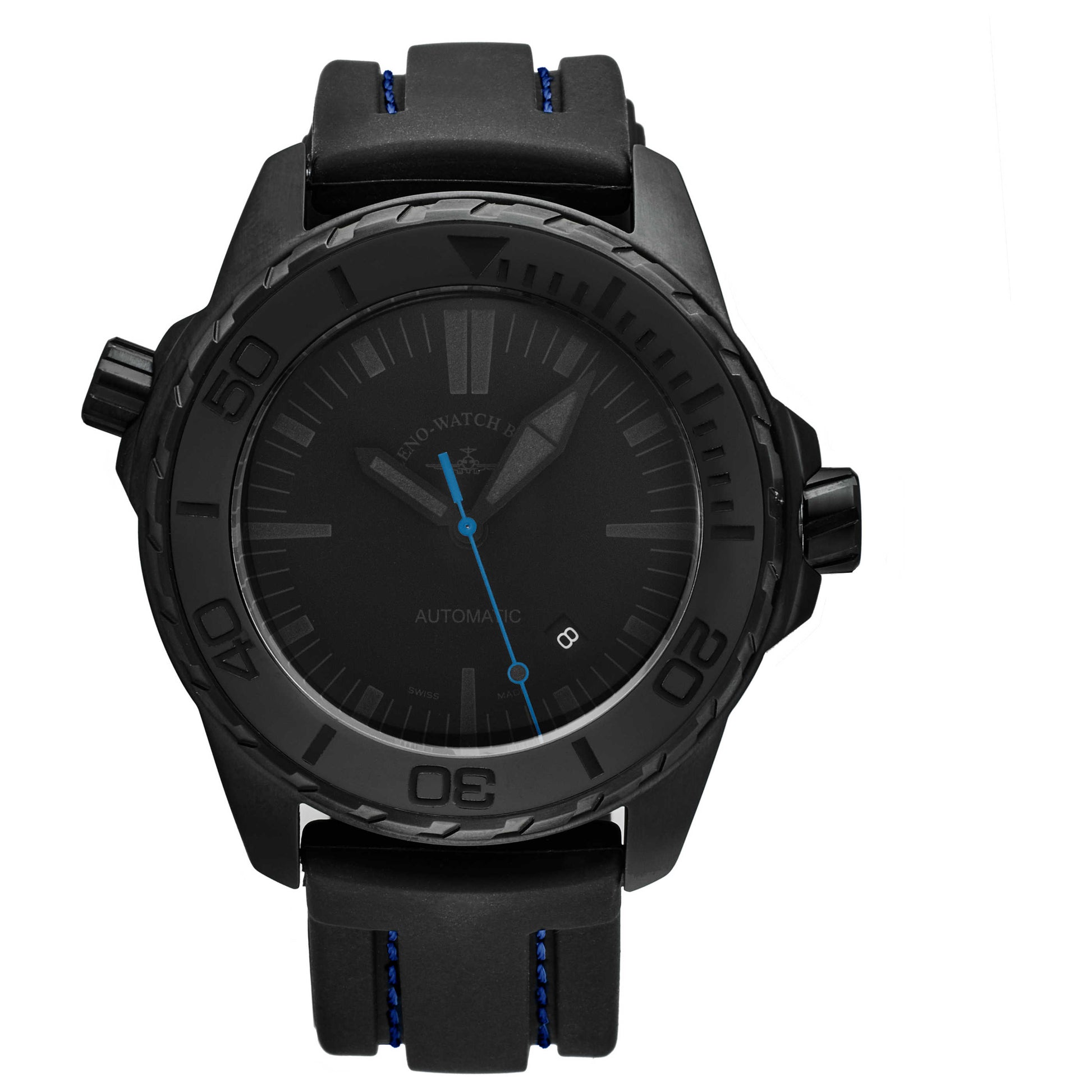 Front view of Zeno Divers Men's Automatic Watch 6603-BK-I14