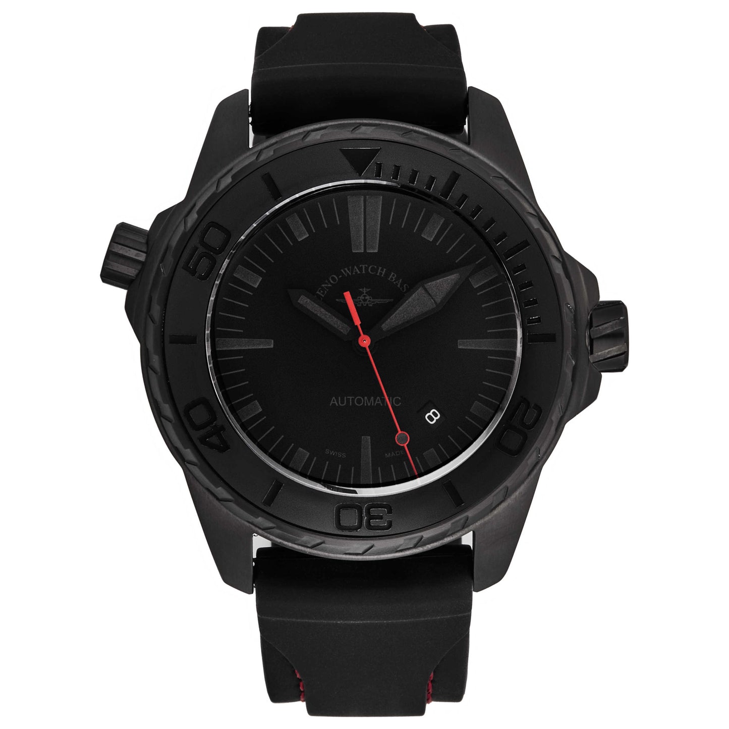 Front view of Zeno Divers Men's Automatic Watch 6603-BK-I17