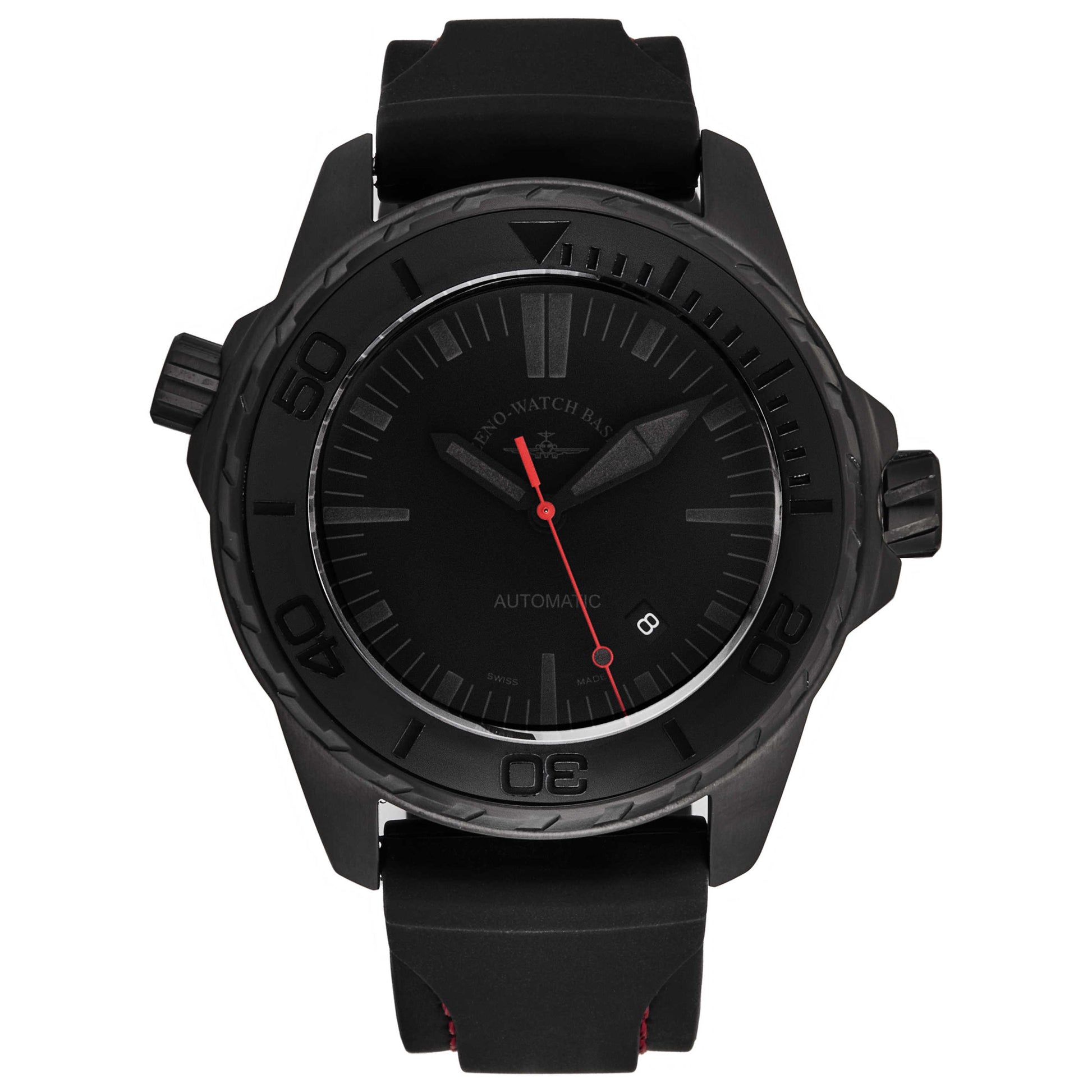 Front view of Zeno Divers Men's Automatic Watch 6603-BK-I17