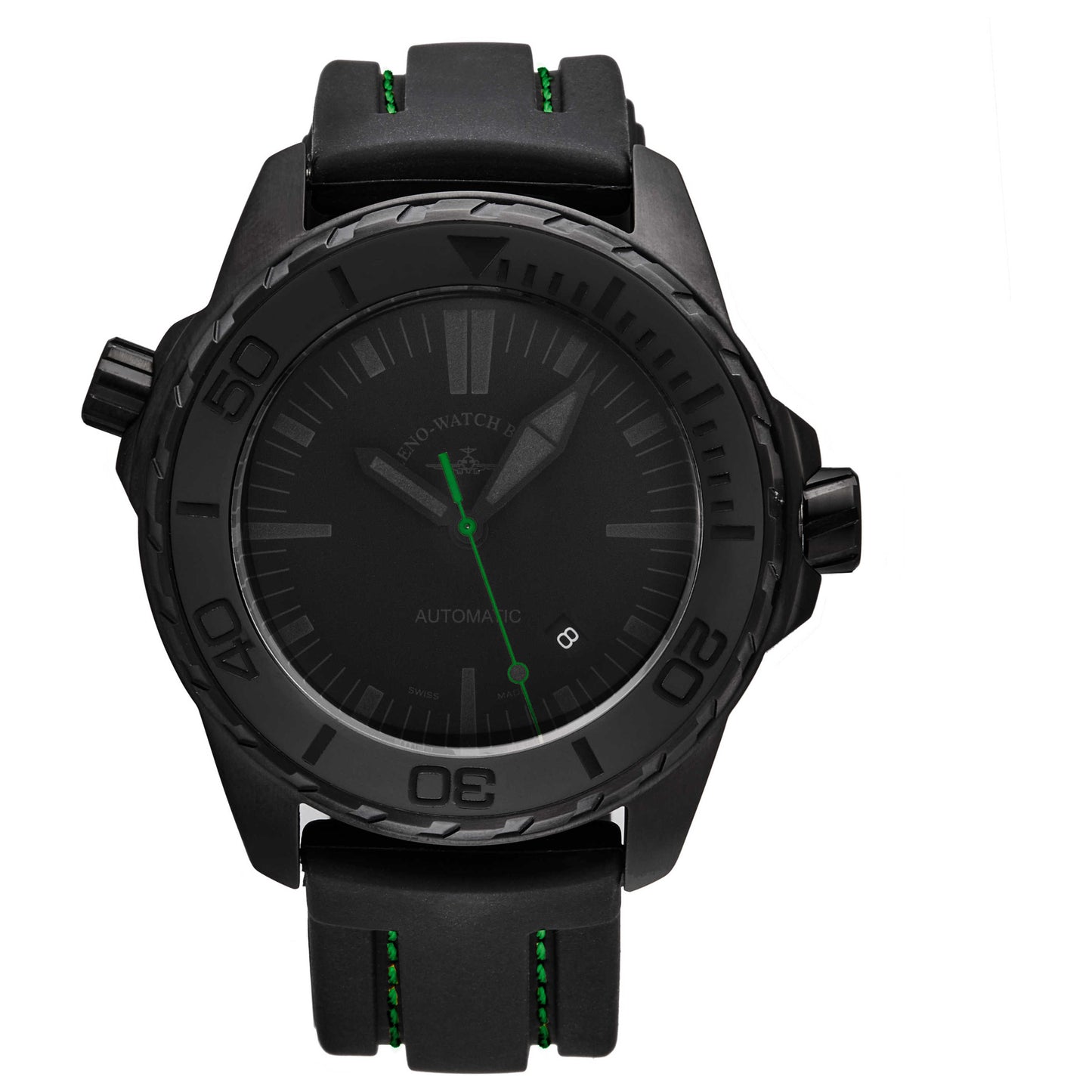 Front view of Zeno Divers Men's Automatic Watch 6603-BK-I18