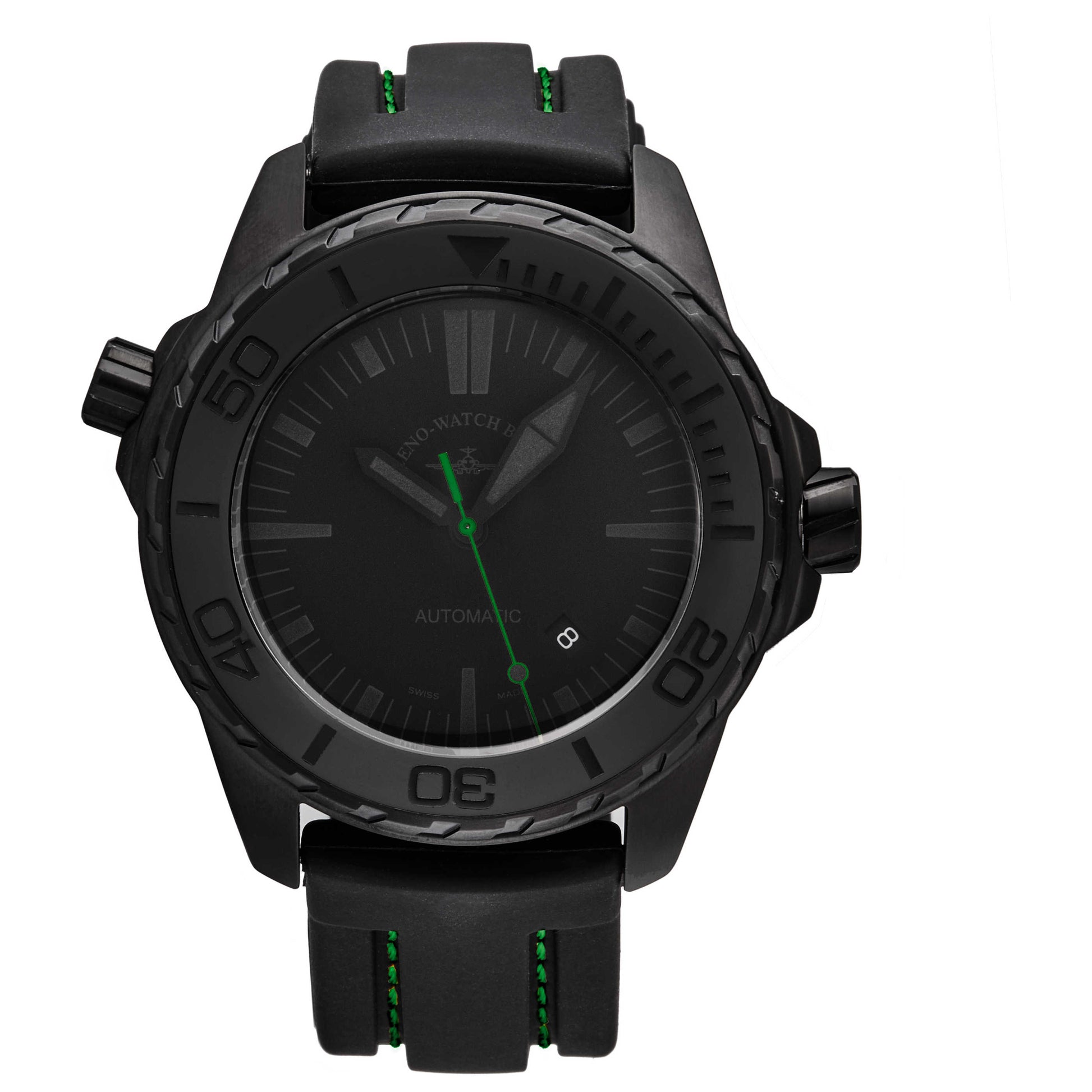 Front view of Zeno Divers Men's Automatic Watch 6603-BK-I18