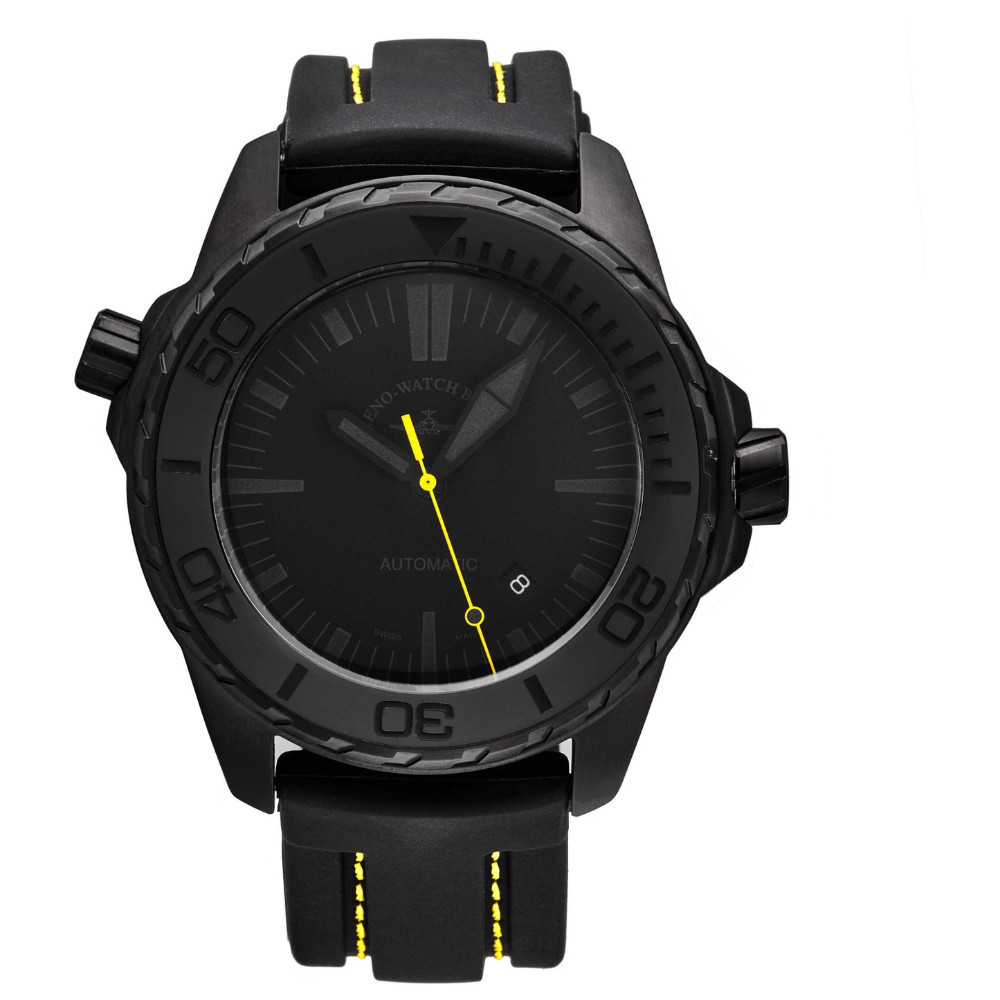 Front view of Zeno Divers Men's Automatic Watch 6603-BK-I19