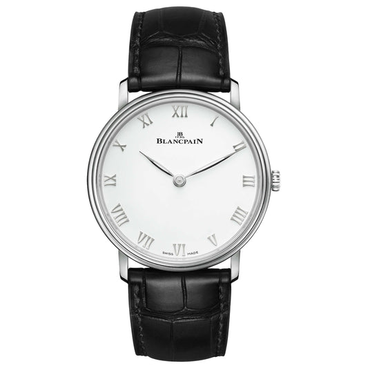 Front view of Blancpain Villeret Ultraplat Men's Automatic Watch 6605-1127-55B