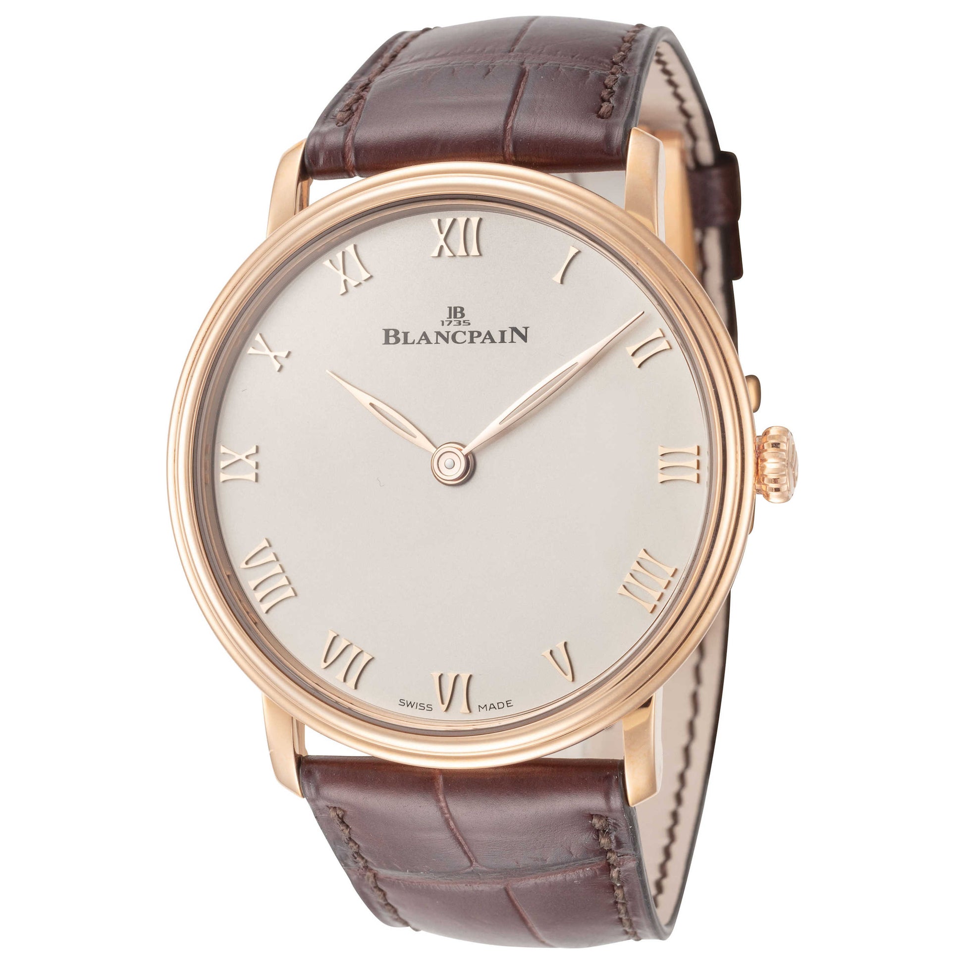 Front view of Blancpain Villeret Men's Automatic Watch 6605-3642-55B