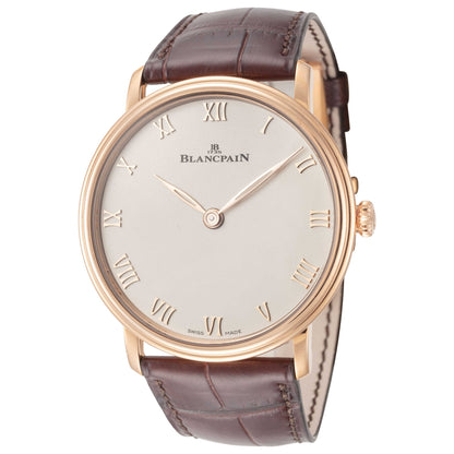 Front view of Blancpain Villeret Men's Automatic Watch 6605-3642-55B