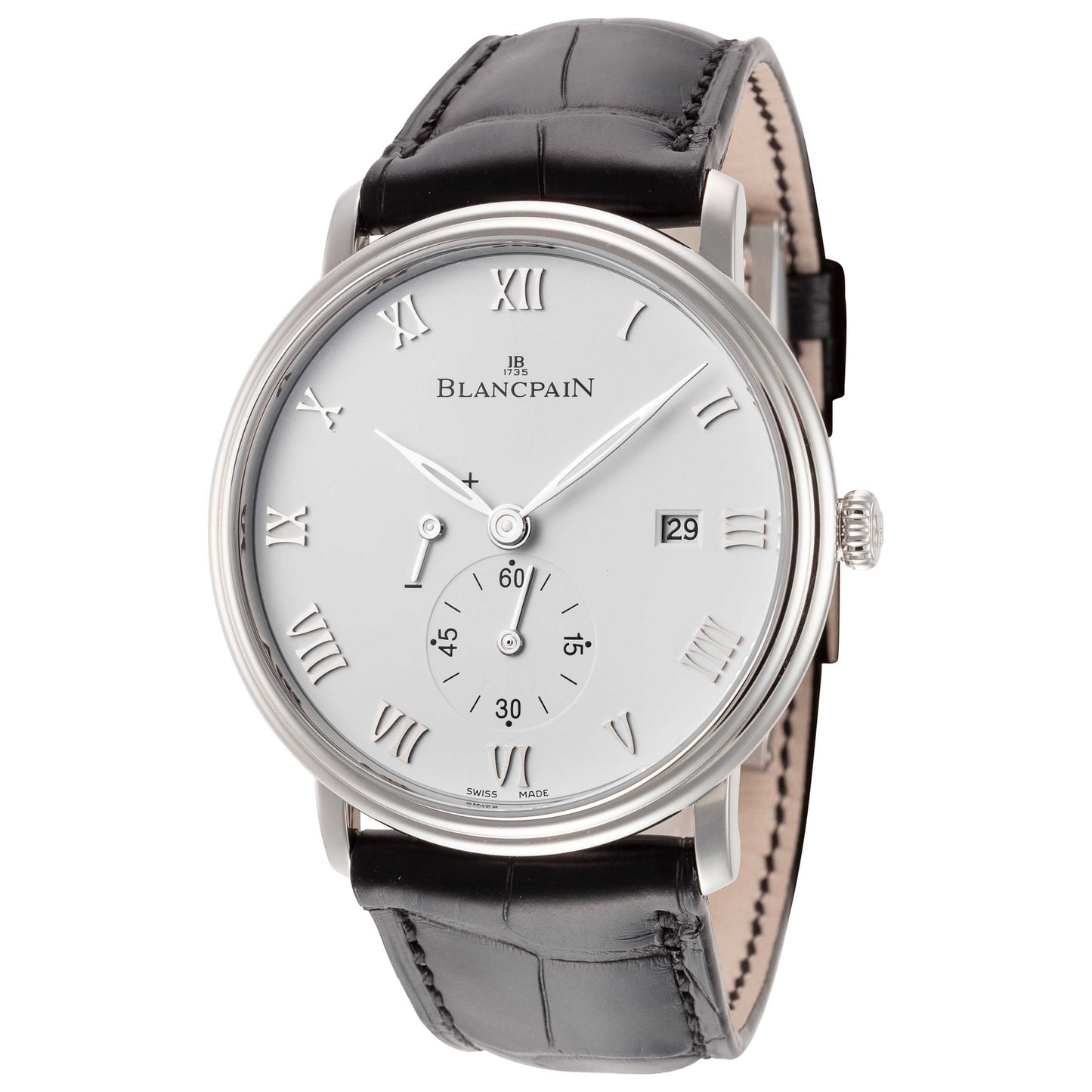Front view of Blancpain Villeret Men's Manual-Wind Watch 6606-1127-55B