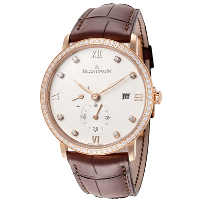 Front view of Blancpain Villeret Ultraplate Men's Manual-Wind Watch 6606-2987-55B