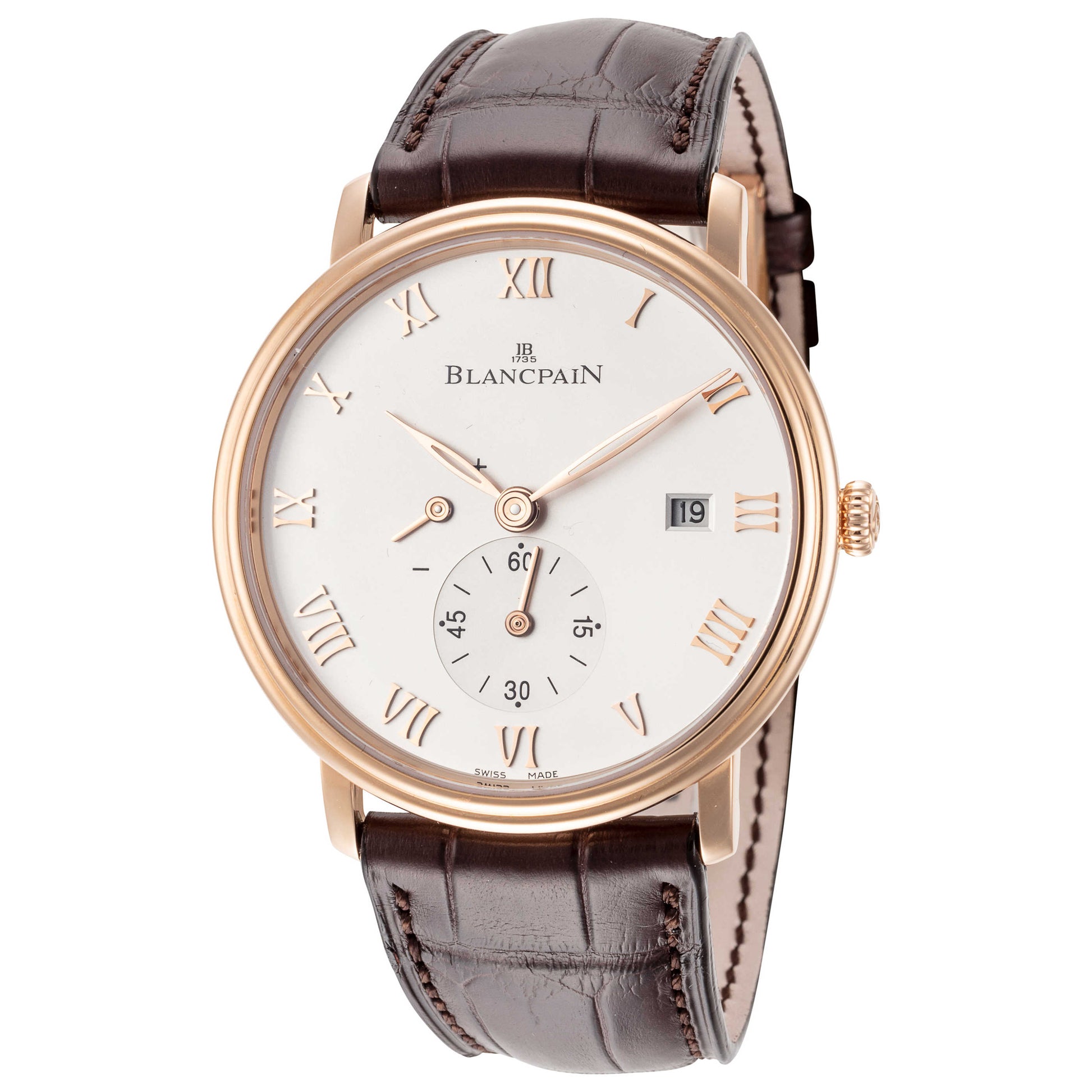 Front view of Blancpain Villeret Men's Manual-Wind Watch 6606-3642-55B