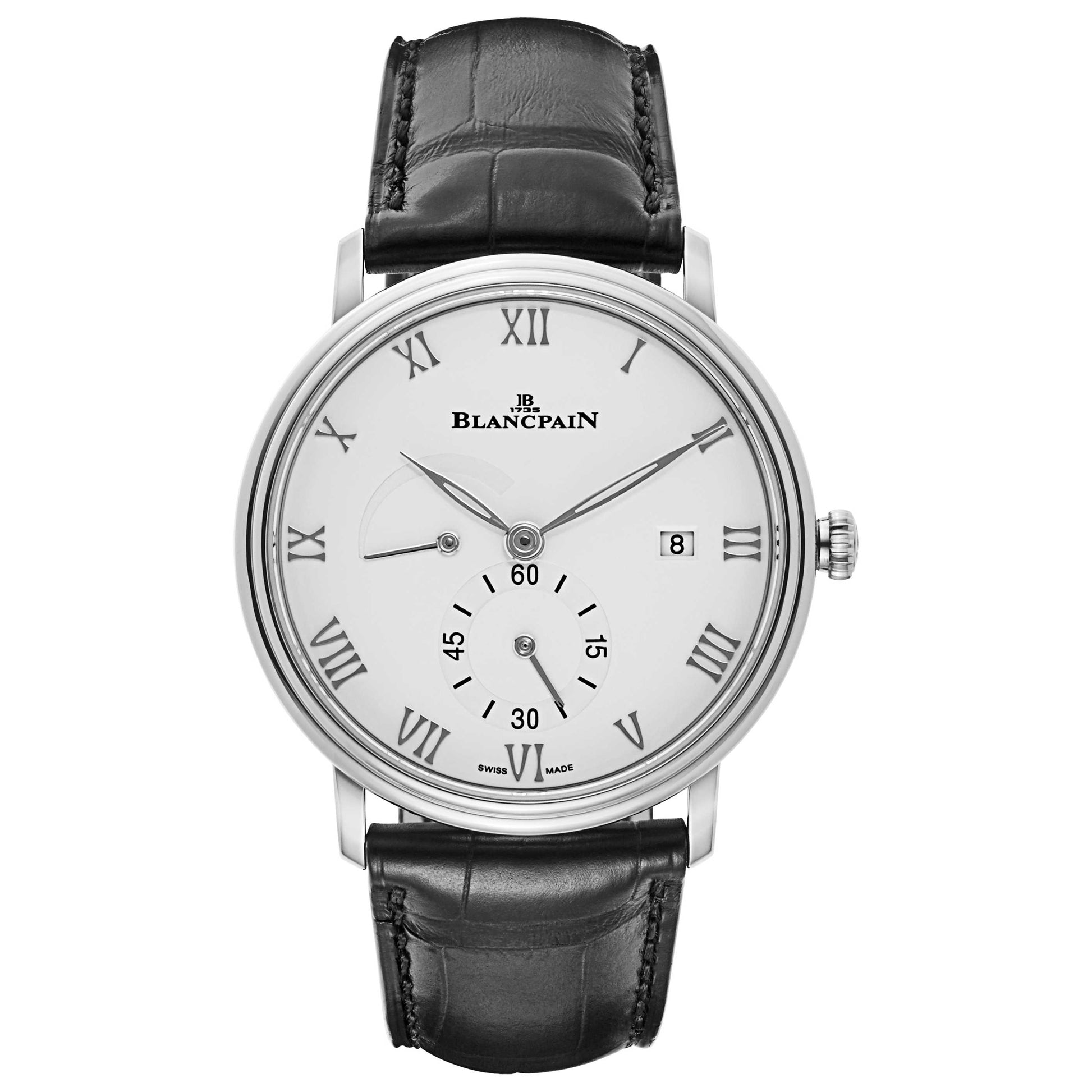 Front view of Blancpain Villeret Men's Manual-Wind Watch 6606A-1127-55B