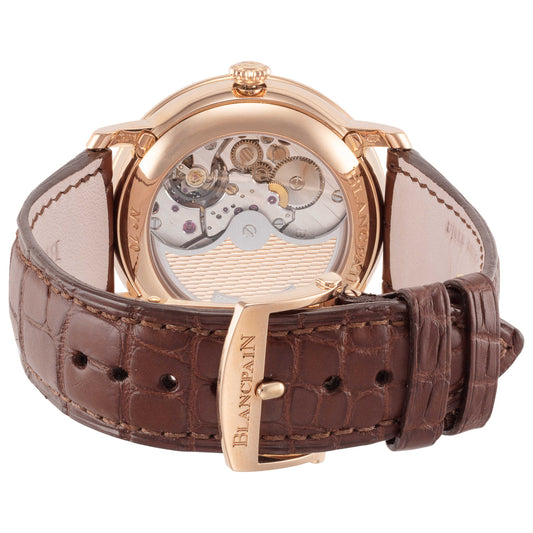 Back view of Blancpain Villeret Complete Calendar Men's Automatic Watch 6639-3637-55B