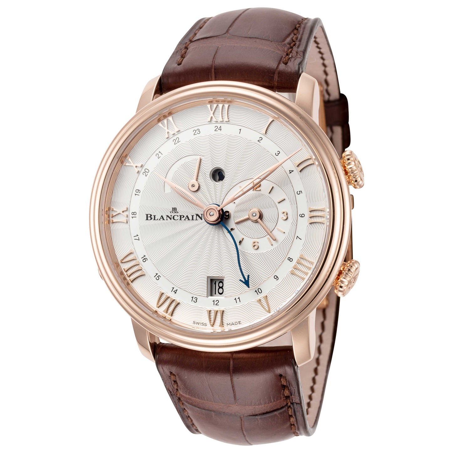 Front view of Blancpain Villeret Men's Automatic Watch 6640-3642-55B