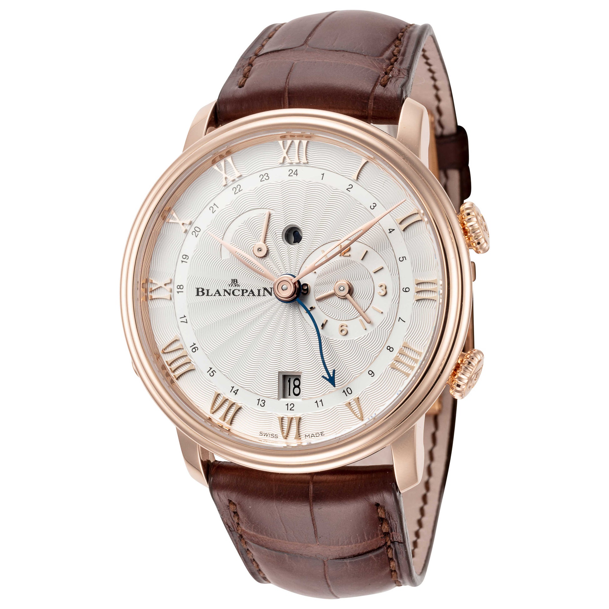 Front view of Blancpain Villeret Men's Automatic Watch 6640-3642-55B