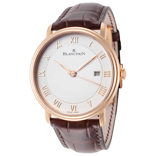 Front view of Blancpain Villeret Ultra Slim Men's Automatic Watch 6651-3642-55B