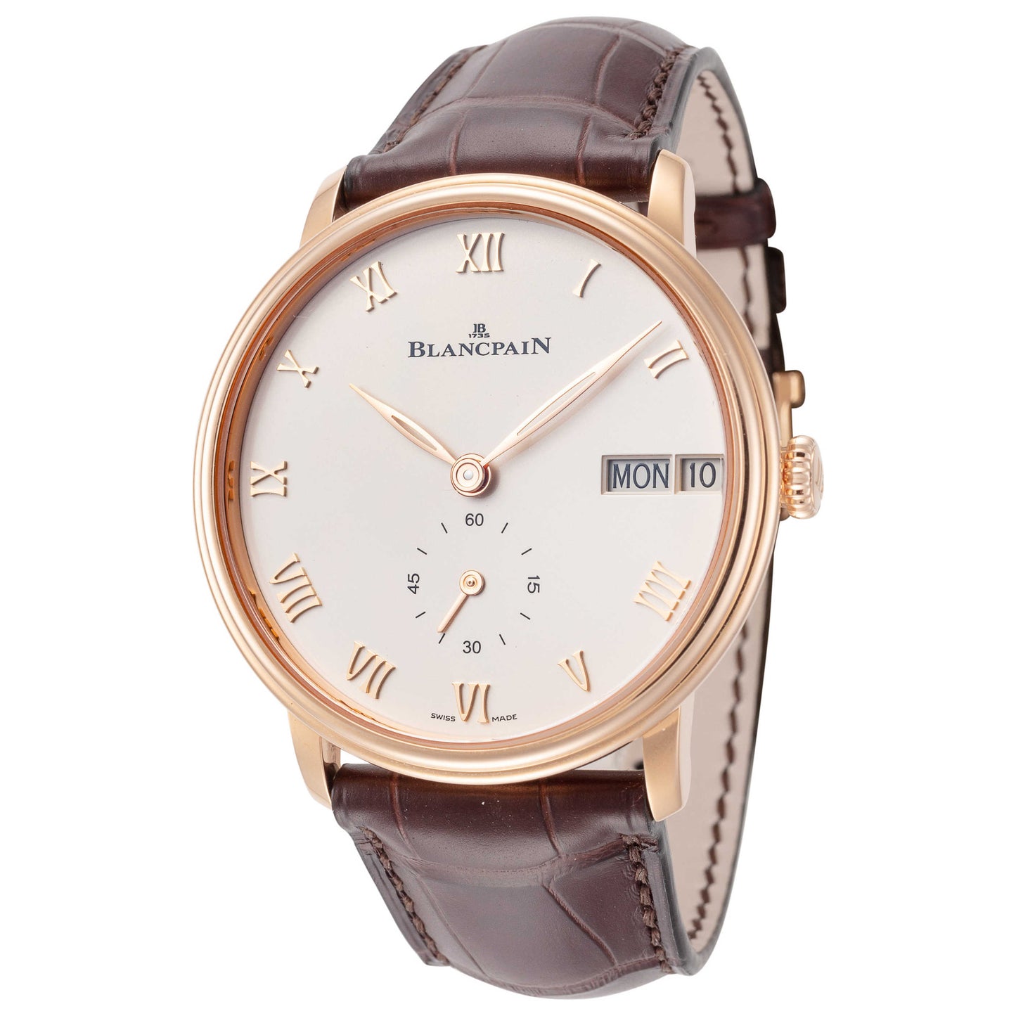 Front view of Blancpain Villeret Ultra Slim Men's Automatic Watch 6652-3642-55A