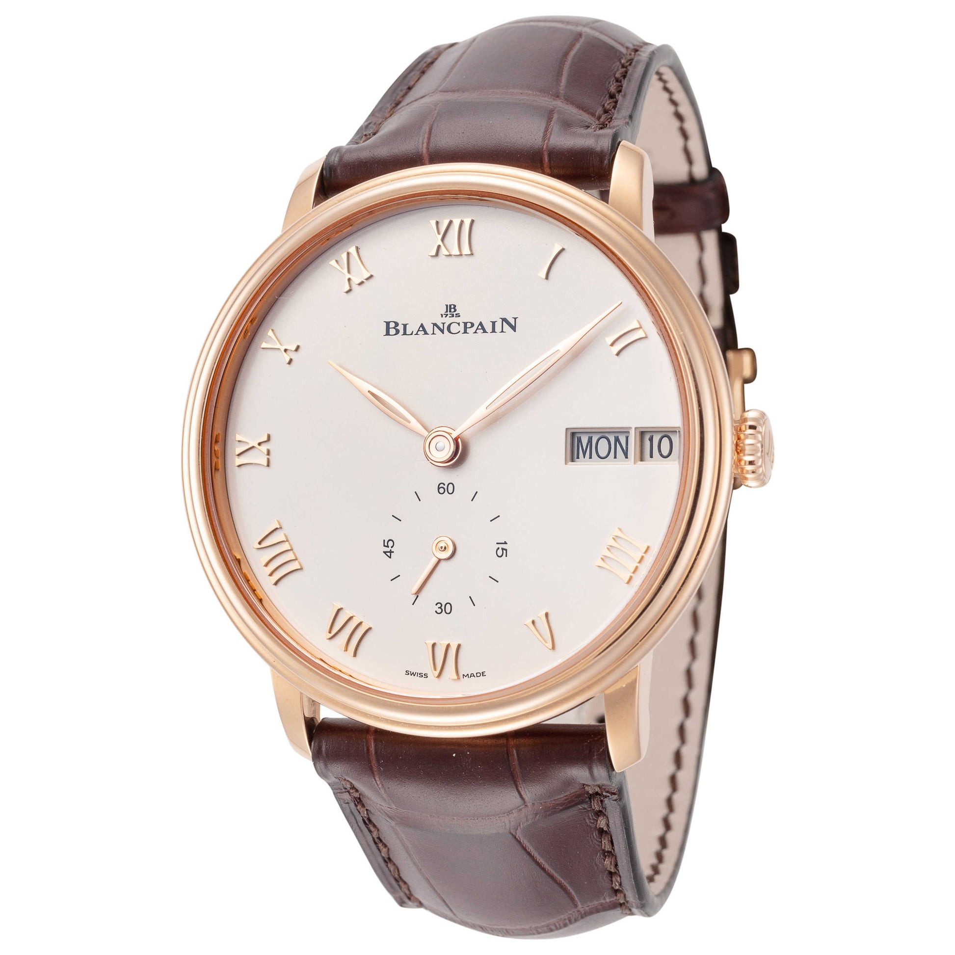 Front view of Blancpain Villeret Ultra Slim Men's Automatic Watch 6652-3642-55A