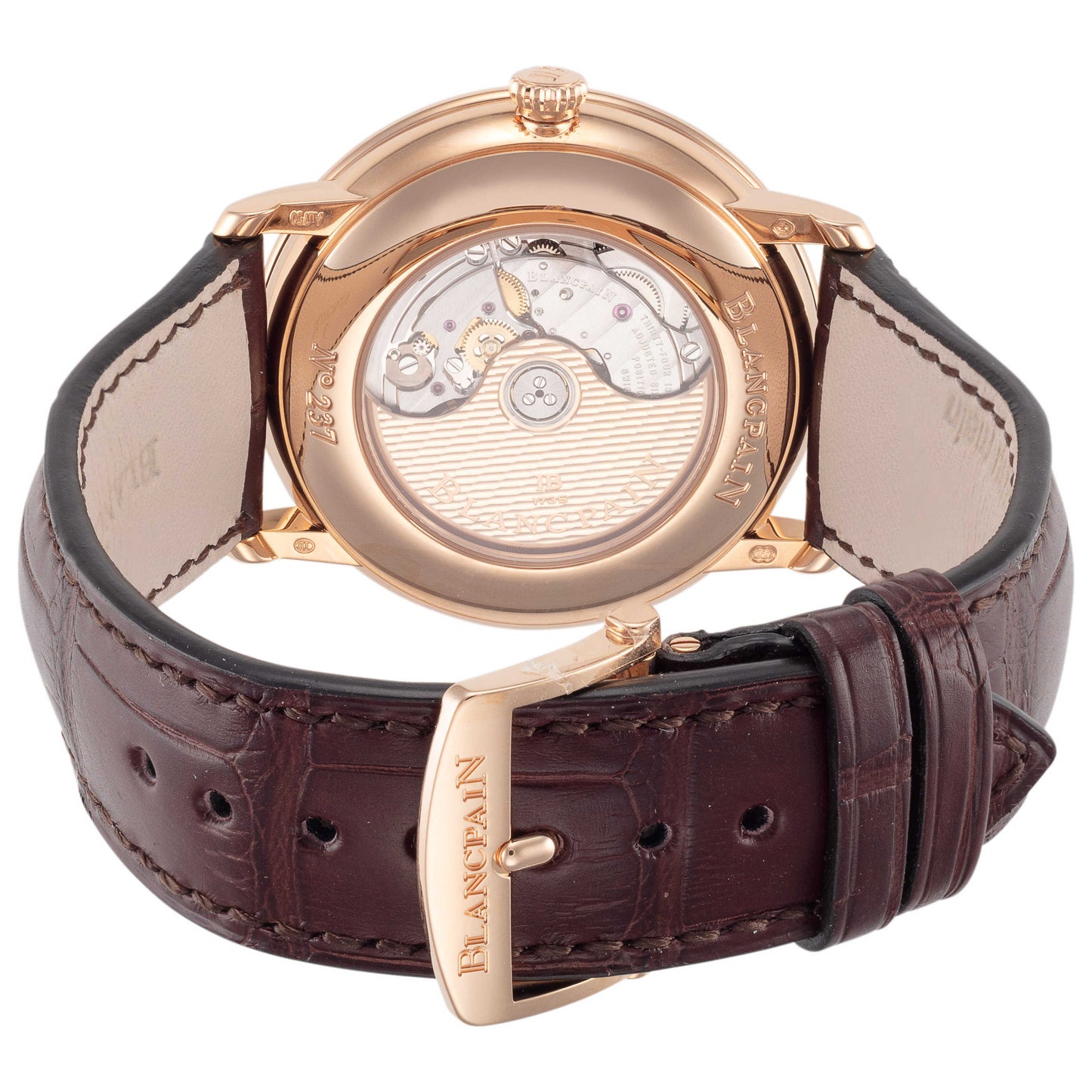 Back view of Blancpain Villeret Men's Automatic Watch 6652-3642-55B