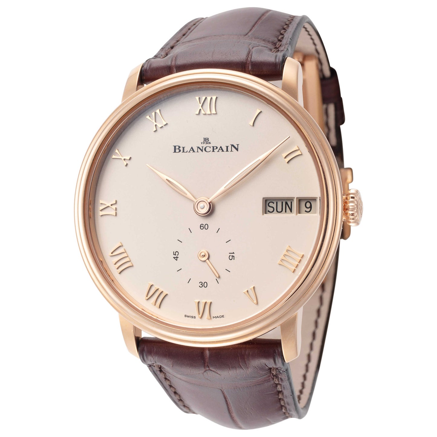 Front view of Blancpain Villeret Men's Automatic Watch 6652-3642-55B