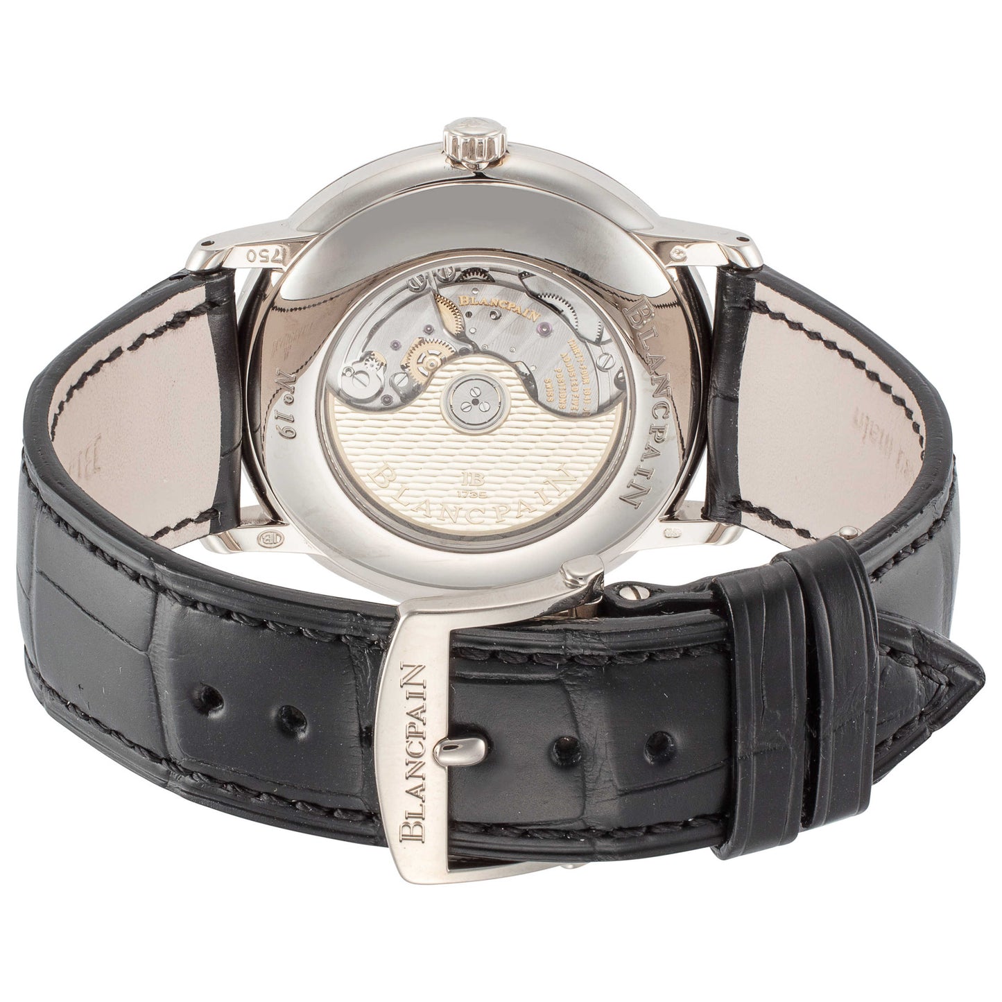 Back view of Blancpain Villeret Ultra Slim Men's Automatic Watch 6653-1542-55B