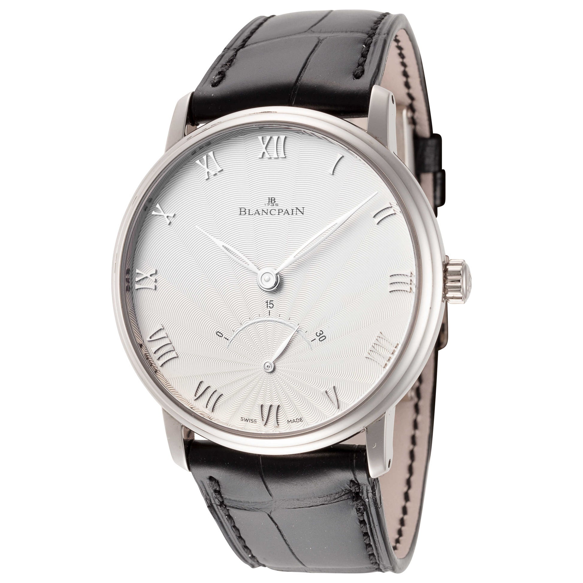 Front view of Blancpain Villeret Ultra Slim Men's Automatic Watch 6653-1542-55B