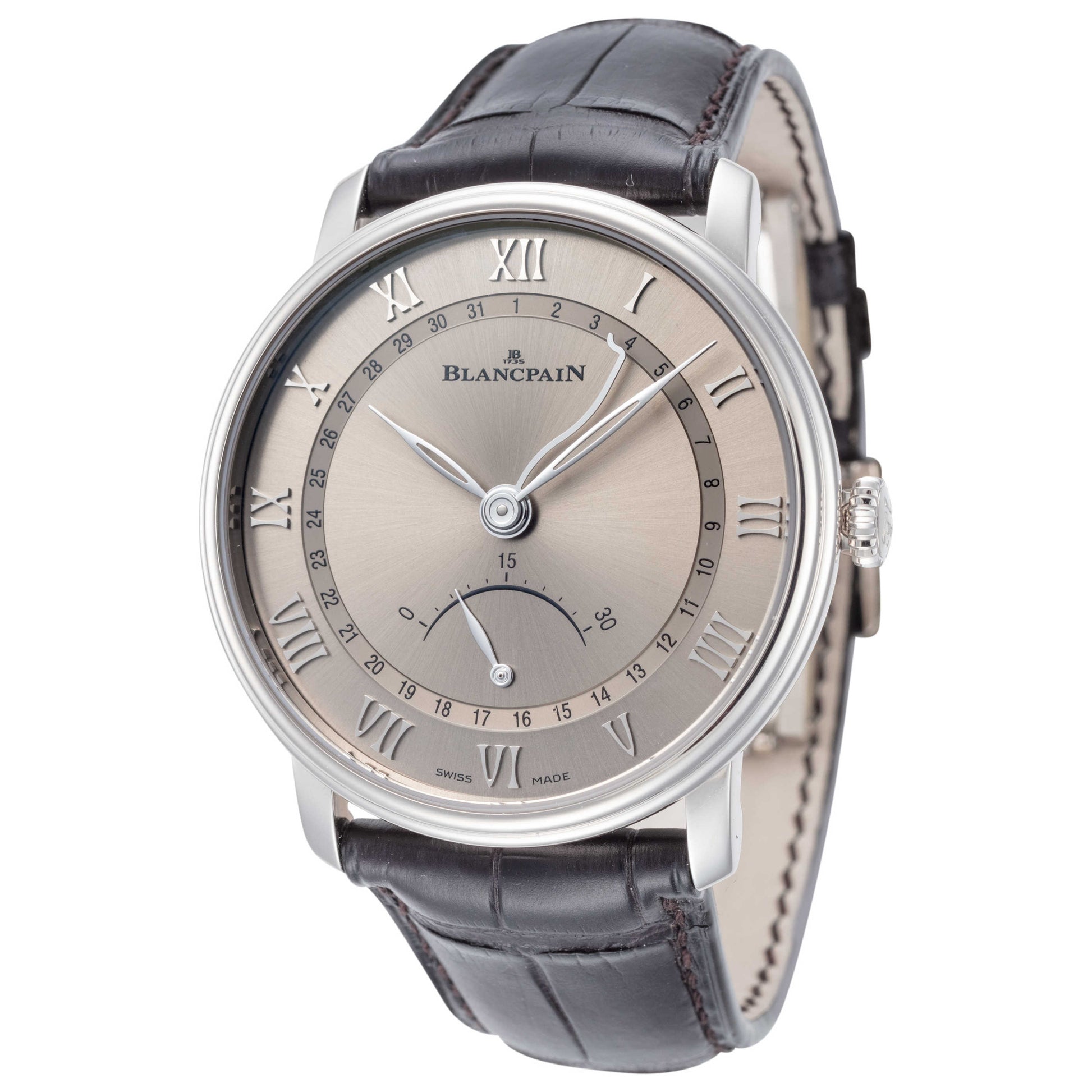 Front view of Blancpain Villeret Ultra Slim Men's Automatic Watch 6653Q-1504-55B