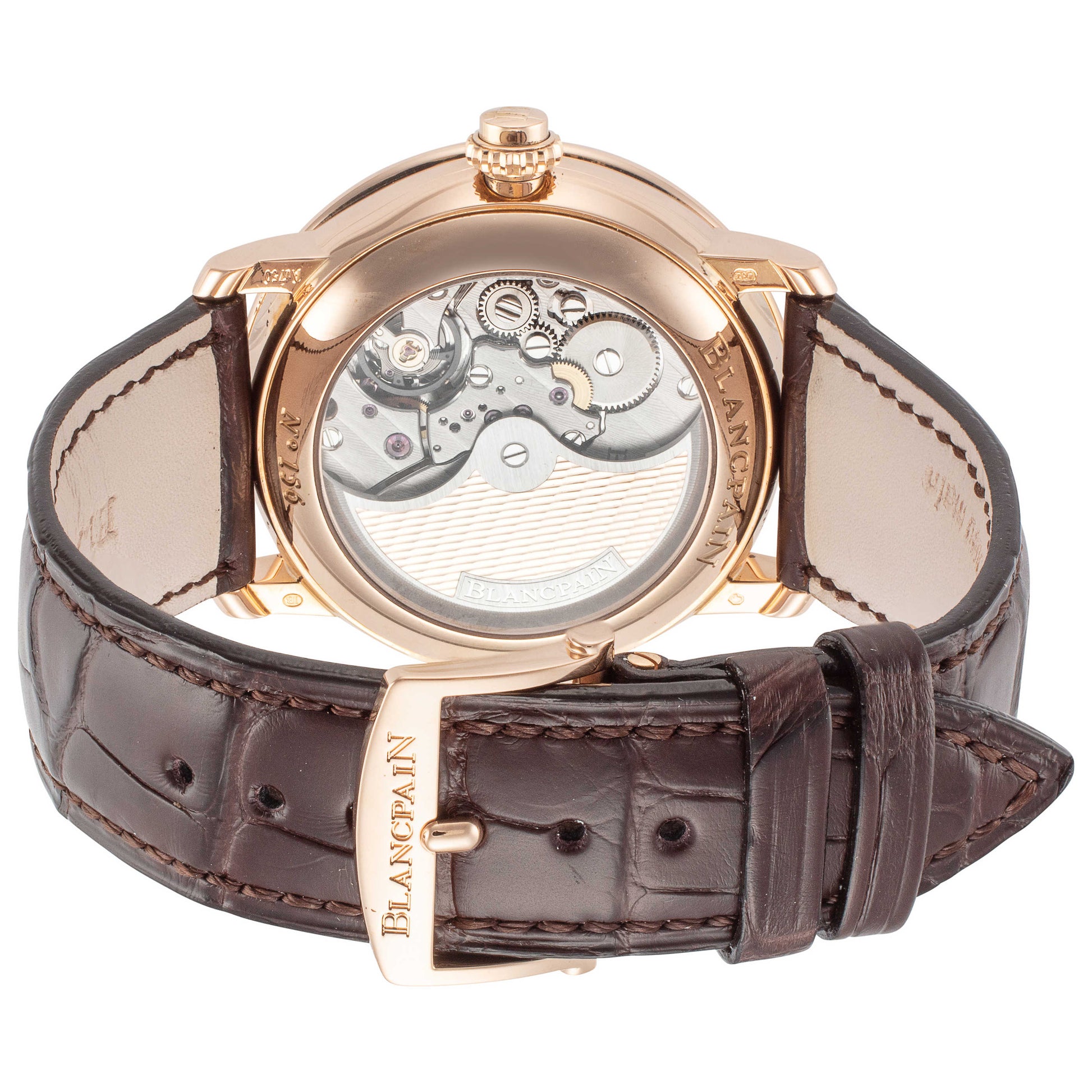 Back view of Blancpain Villeret Men's Automatic Watch 6661-3631-55B