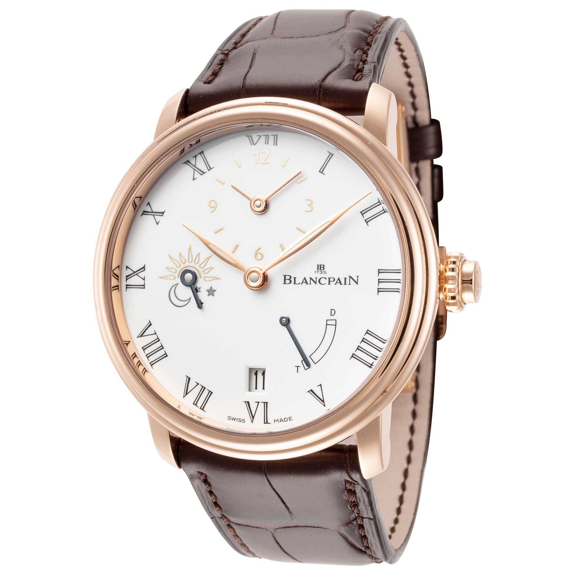 Front view of Blancpain Villeret Men's Automatic Watch 6661-3631-55B